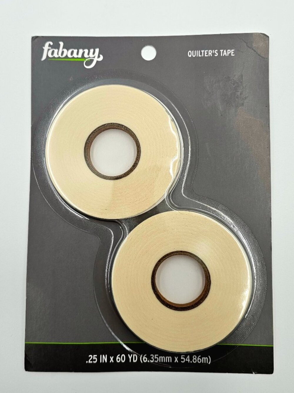 Fabany Quilters Tape Single faced .25" X 60 yds 2 total Rolls No Iron